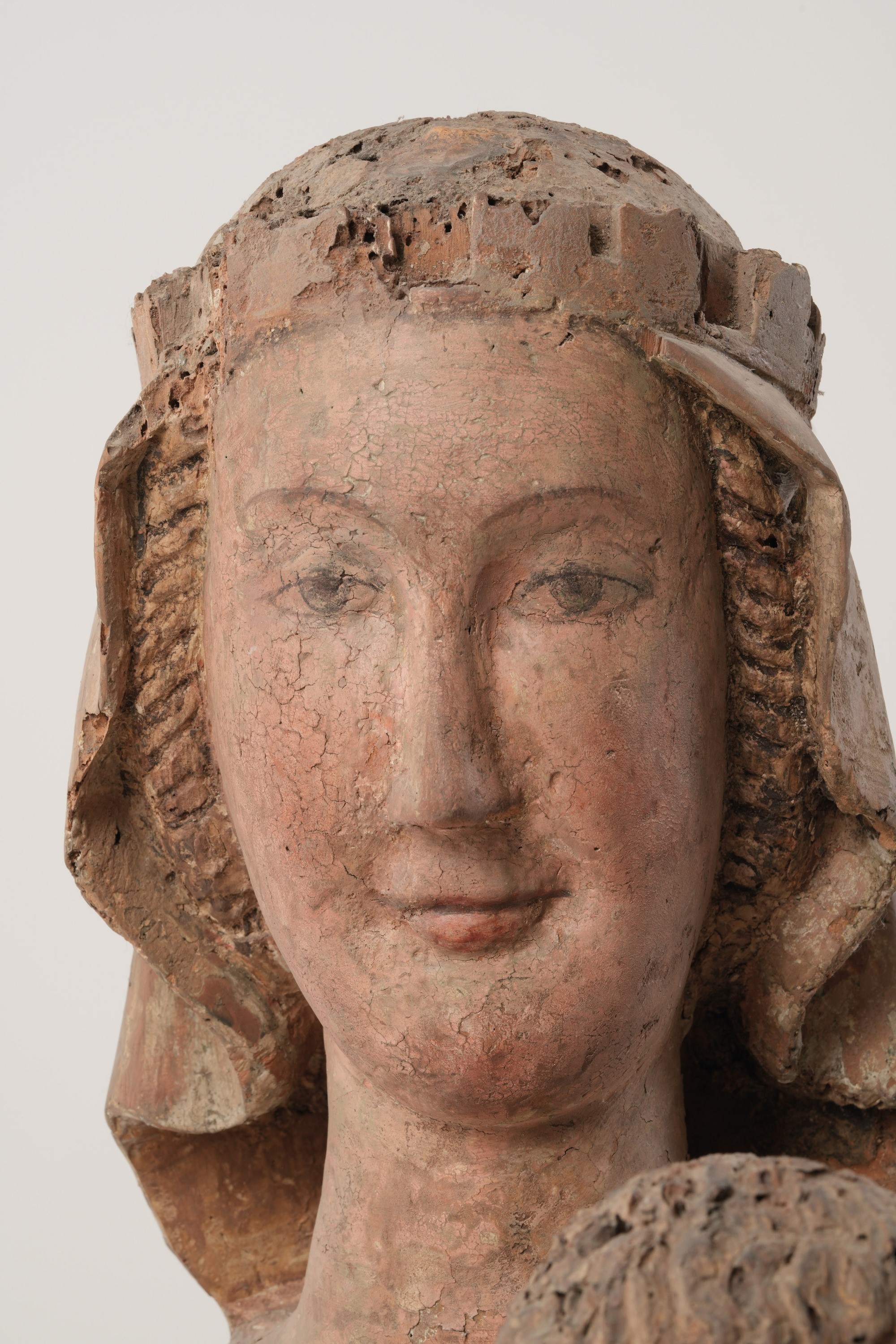Scuola Umbra Abruzzese del XIV Secolo Rara Madonna in Trono con Bambino