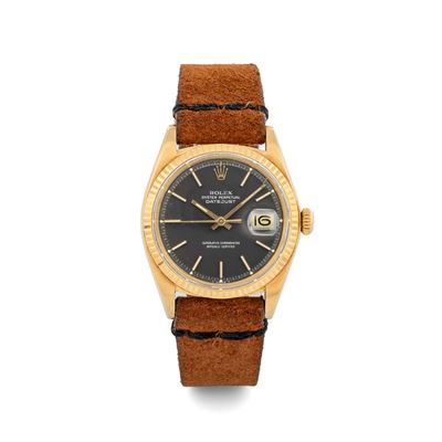 Datejust Ref 1601 in Oro Giallo 18k, Quadrante Grigio Antracite Galvanico, Circa 1972