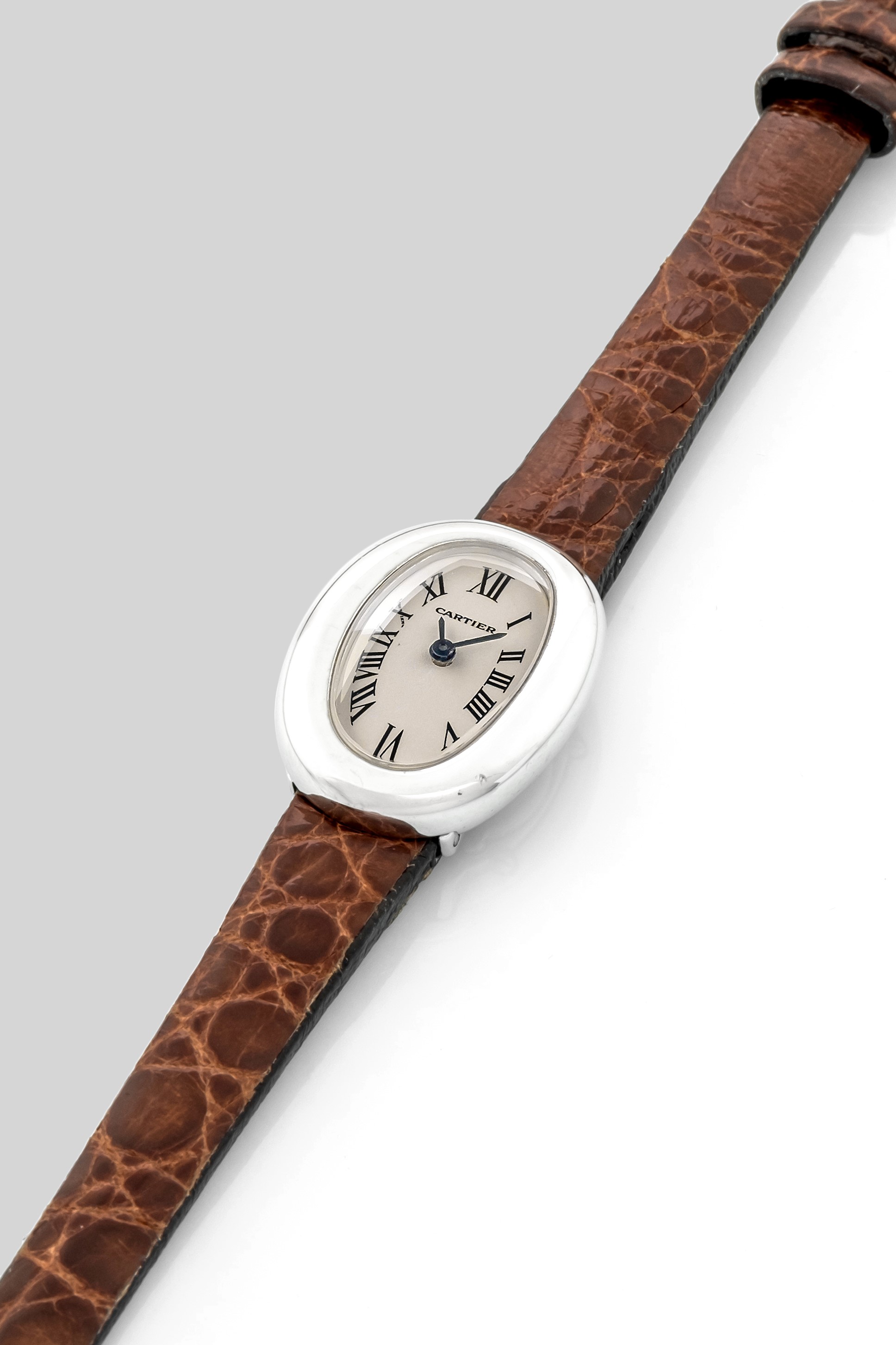Cartier - Bagnoire Lady in Oro Bianco 18k, Movimento al Quarzo, Circa 1990