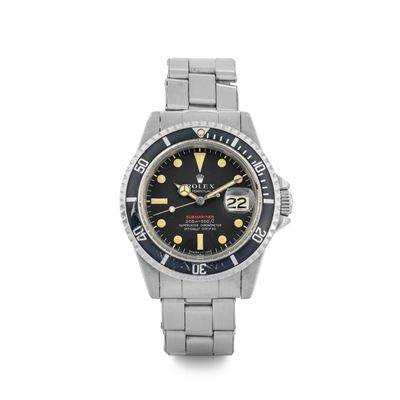 Raro Submariner Ref 1680 "scritta Rossa" Mk II in Acciaio, Circa 1969