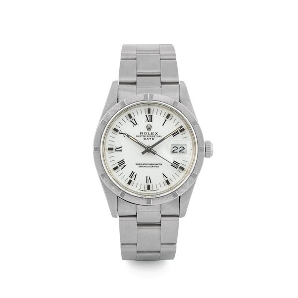 Rolex - Oyster Perpetual Date ref 15010 in steel, white dial Roman numerals, circa 1988