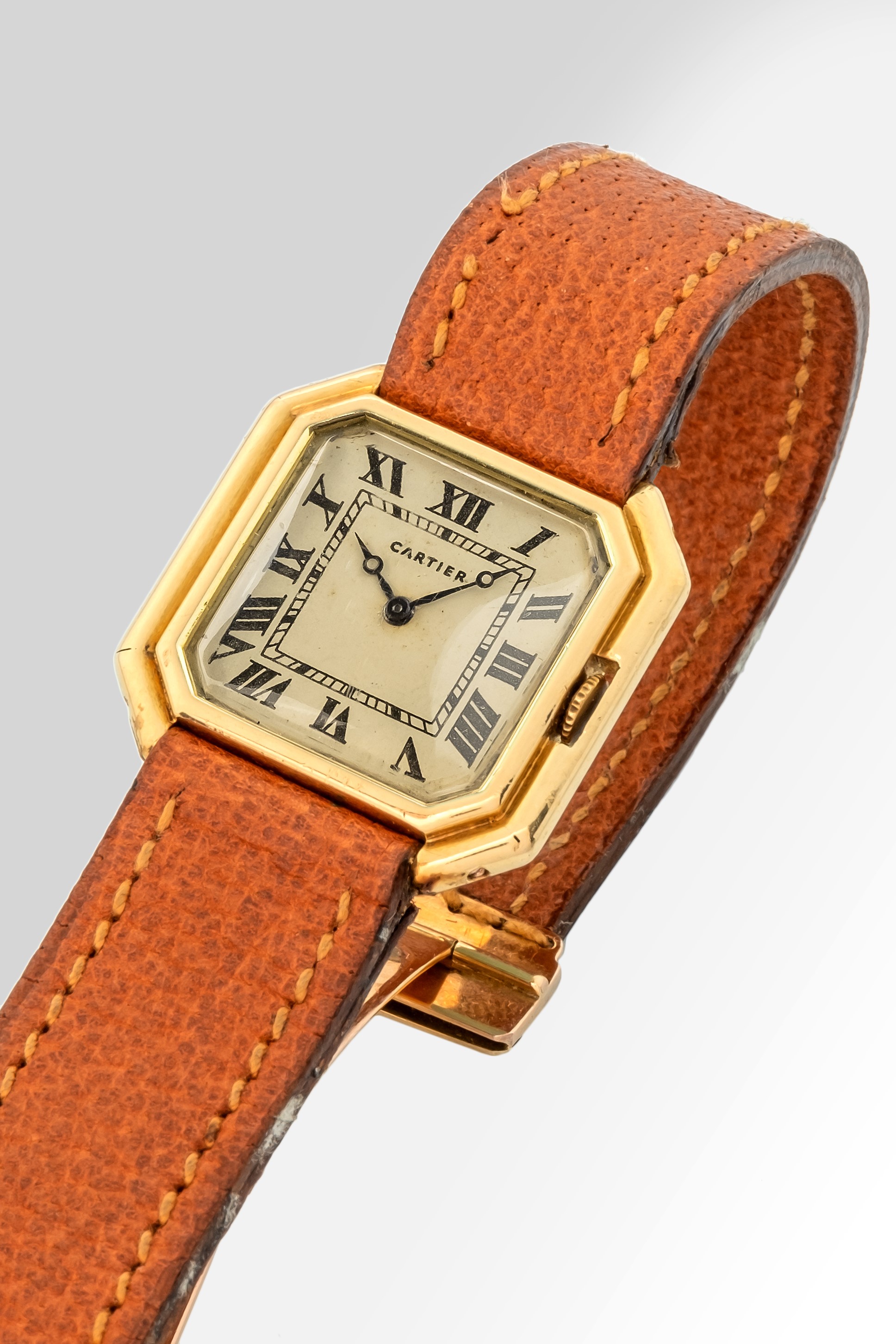 Cartier - Ceinture in Oro Giallo Movimento European Watch & Clock, Carica Manuale, Circa 1930