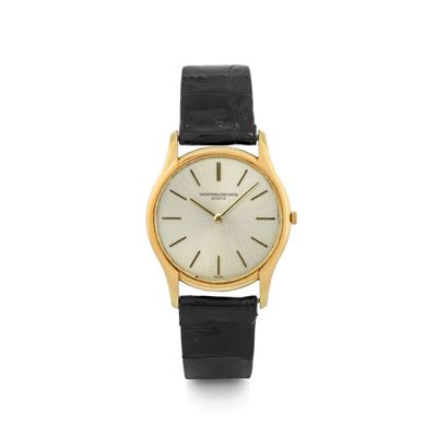 Extrapiatto in Oro Giallo 18k Carica Manuale, Quadrante Argentè, Circa 1960