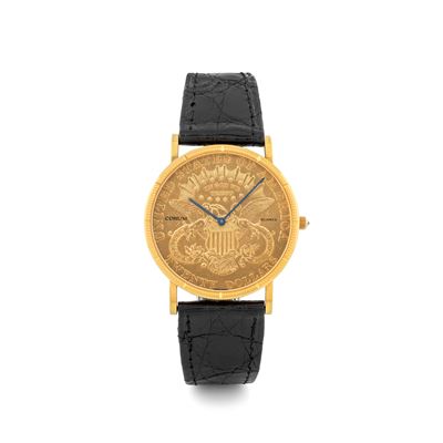 Corum Liberty Head "20 Dollars" in Oro Giallo 18k Movimento al Quarzo, Circa 1970