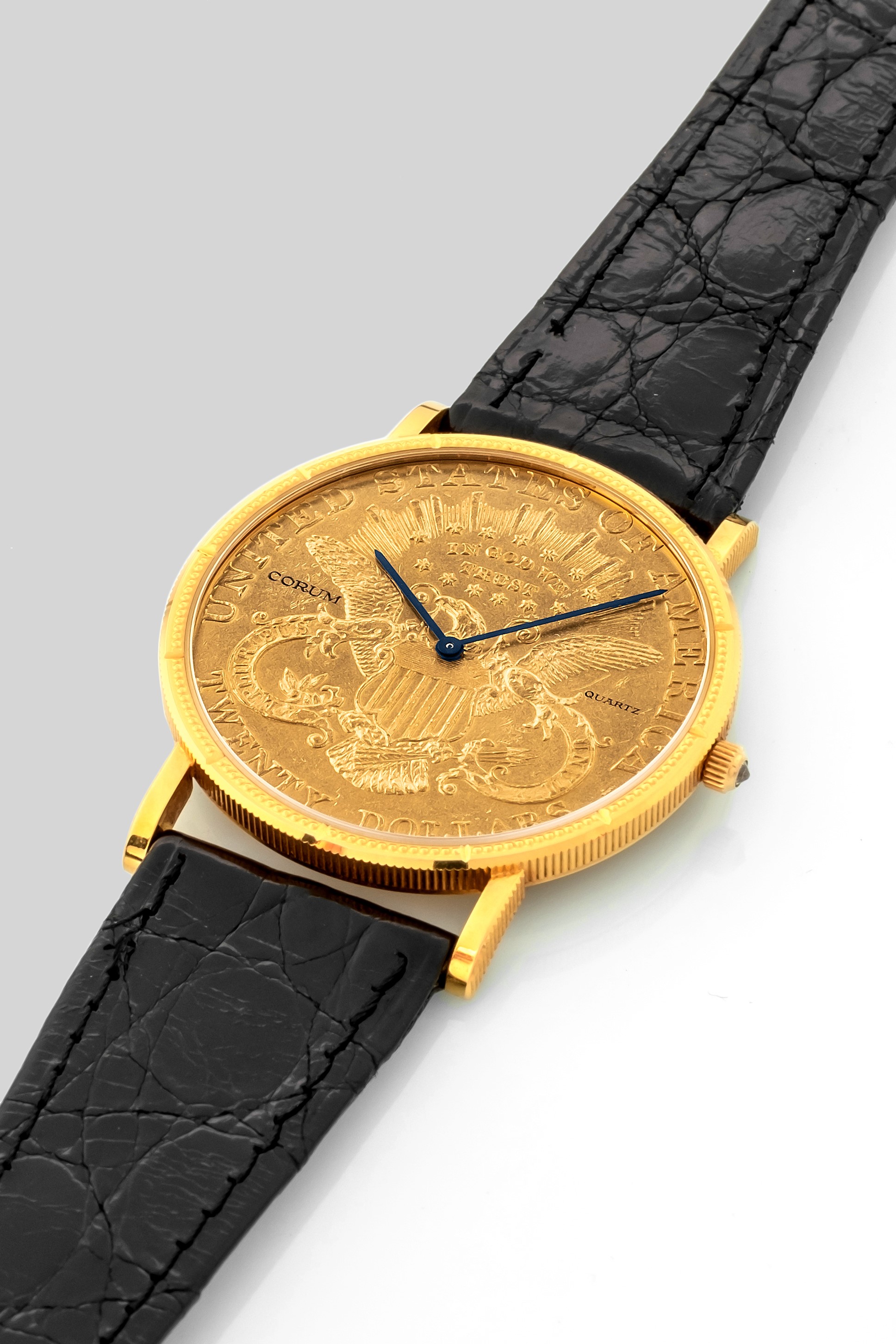 Corum Liberty Head "20 Dollars" in Oro Giallo 18k Movimento al Quarzo, Circa 1970