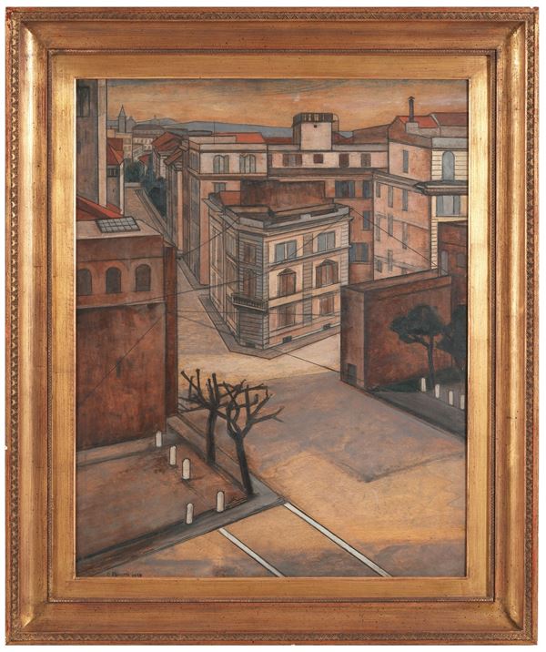 E. Panzeri Paesaggio cittadino 1939