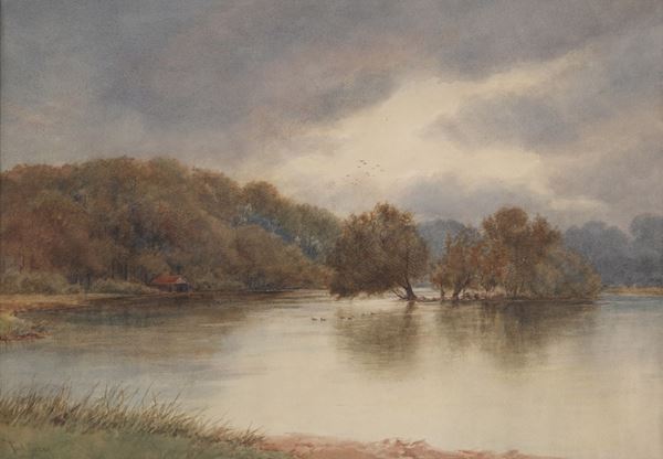 Tud Dixon (XIX-XX secolo) Paesaggio lacustre
