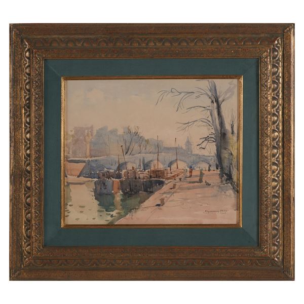 Krycersny, 1950 Veduta cittadina con ponte