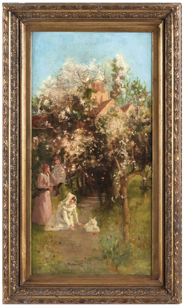 Firma illeggibile Pomeriggio in giardino