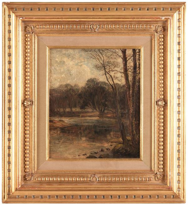 E. Cavalli Paesaggio con alberi