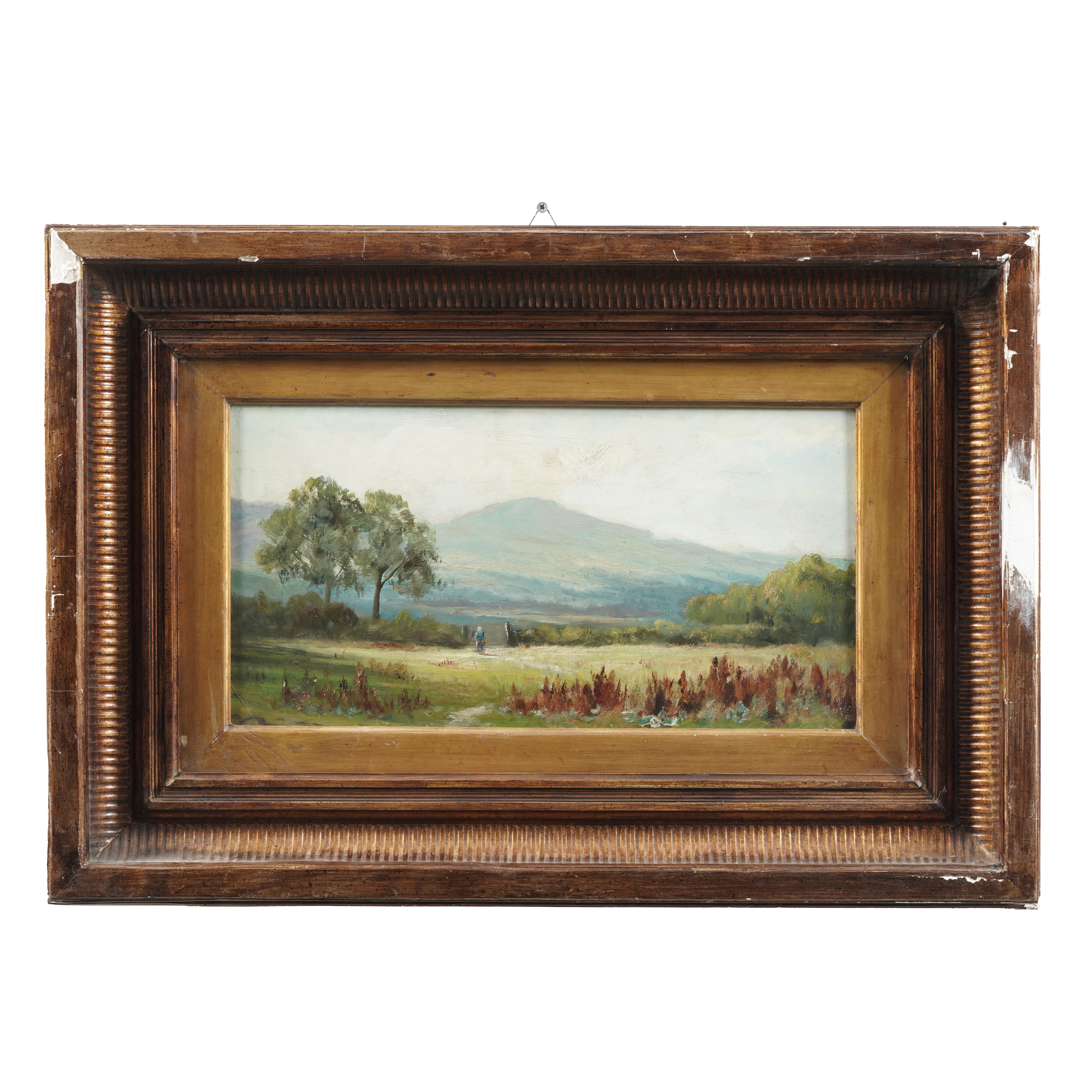 Anonimo, Paesaggio - Olio su cartoncino