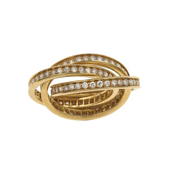 Anello “Trinity” con diamanti