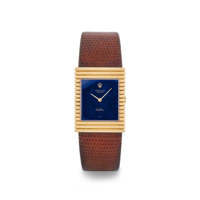 Cellini Ref 4012 in Oro Giallo 18k, Quadrante Blu Specchiato, Circa 1975