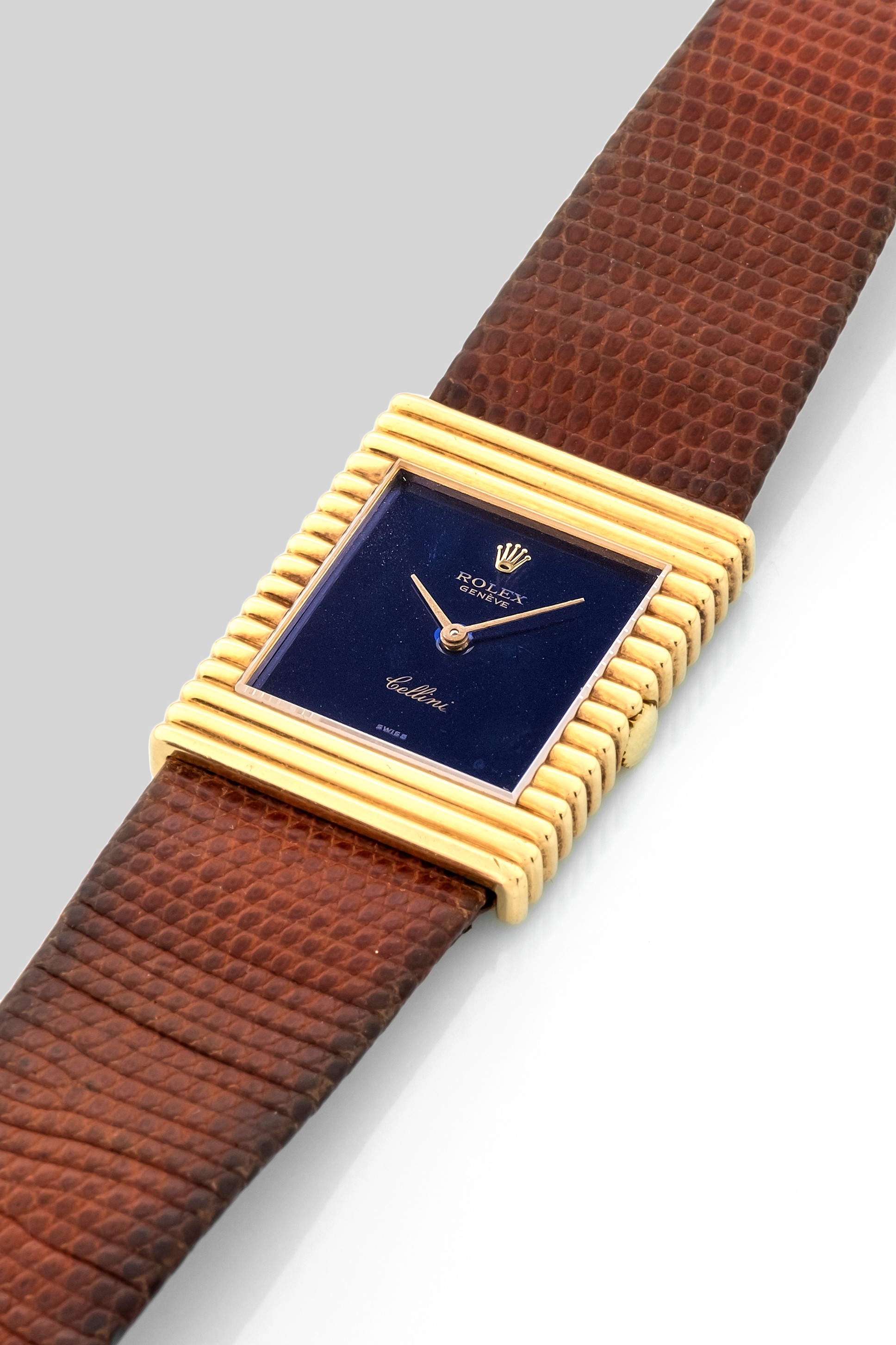 Rolex - Cellini Ref 4012 in Oro Giallo 18k, Quadrante Blu Specchiato, Circa 1975