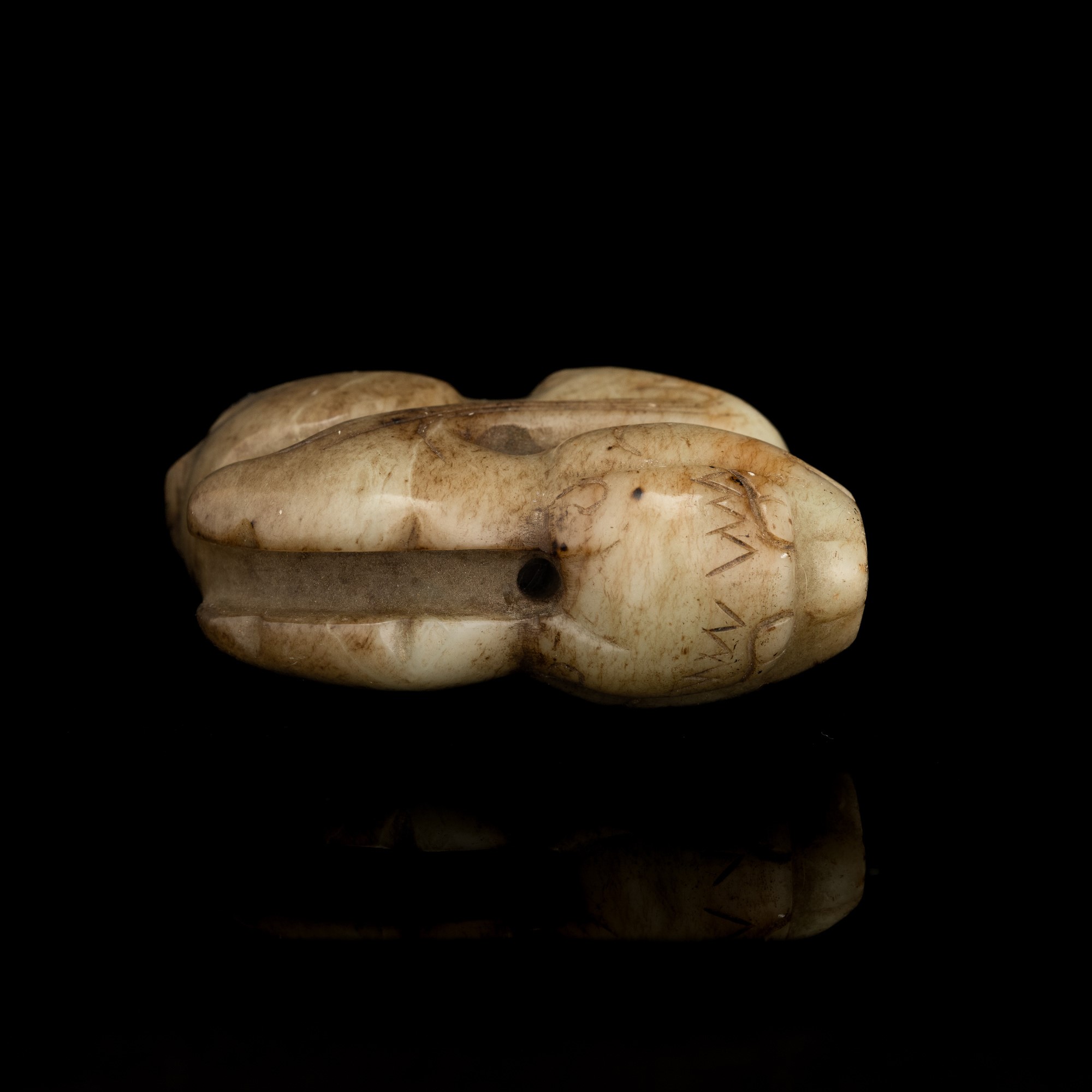 Figura in Giada Scolpita Raffigurante Leone, Cina, Dinastia Qing, XIX Secolo