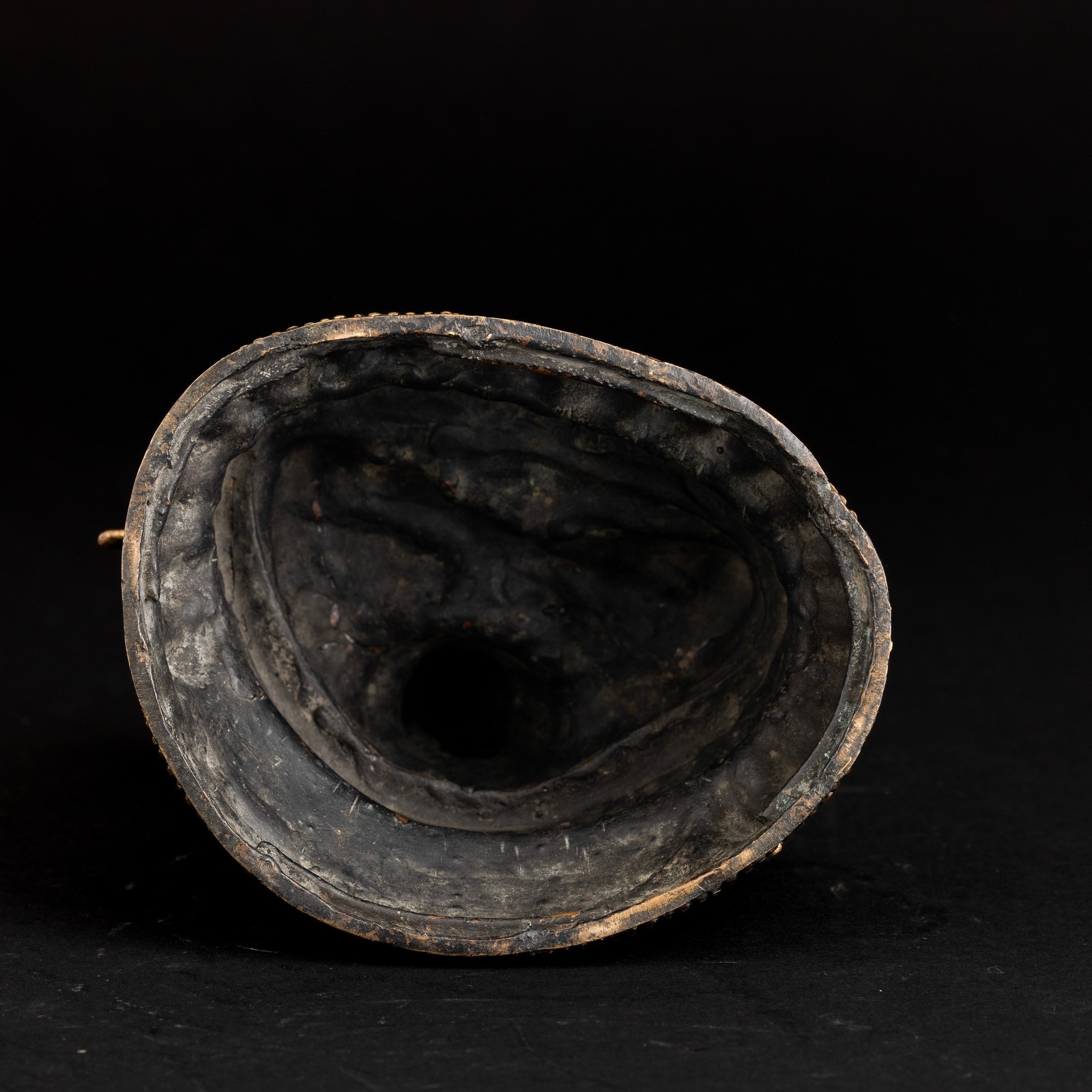 Figura di Vajradhara Seduto su Doppio Fiore di Loto in Bronzo Dorato, Tibet, XIX Secolo