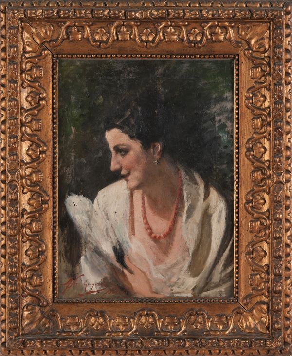 Figura femminile con ventaglio