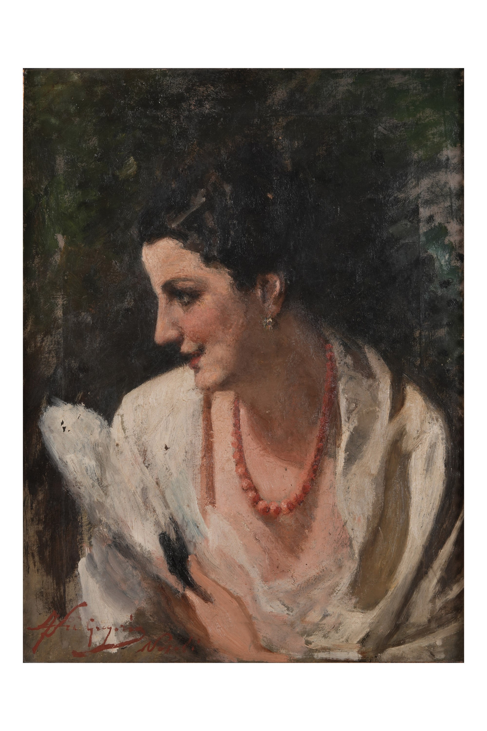 Francesco De Gregorio - Figura Femminile con Ventaglio