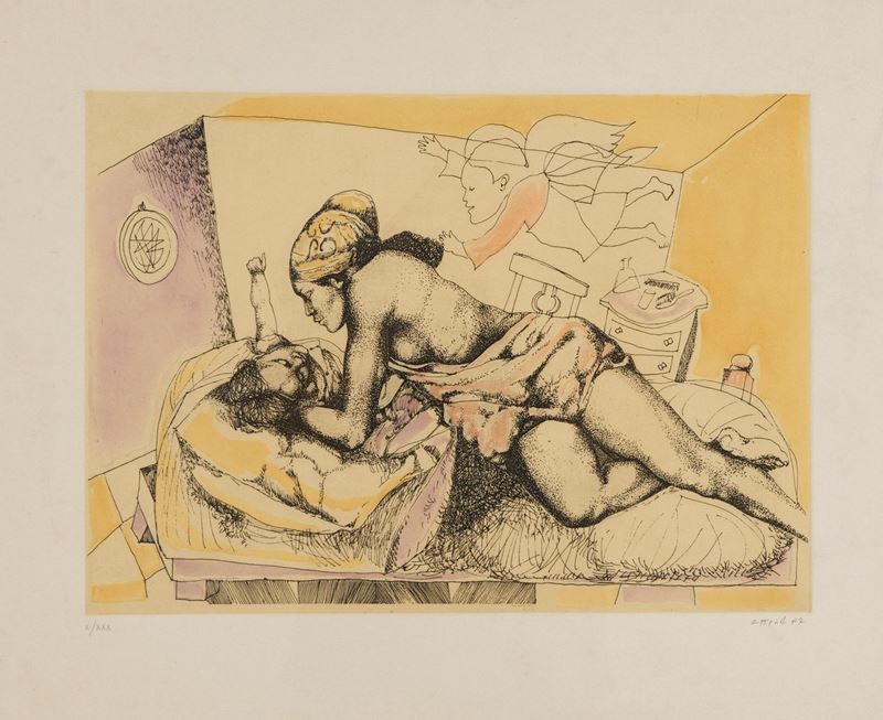 Ugo Attardi : Senza titolo  (1987)  - acquatinta - Asta Modern & Contemporary - Cambi Casa d'Aste