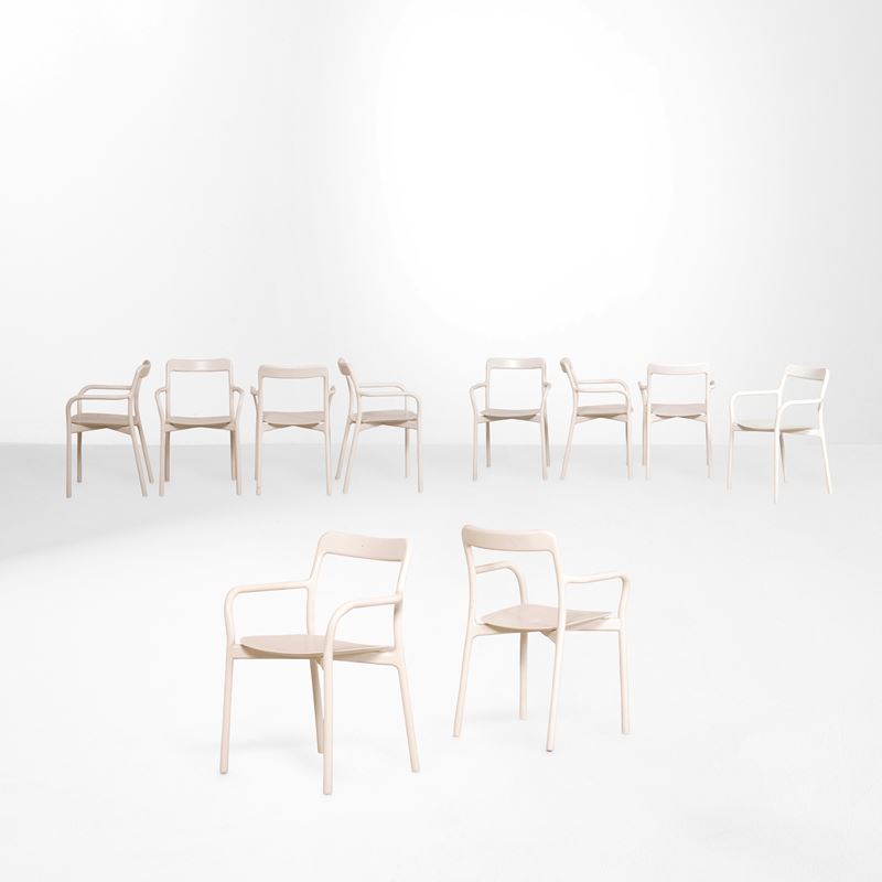 Sam Hecht e Kim Colin : Dieci poltrone mod. MC 2 Branca  - Asta Arredi del XX secolo - Cambi Casa d'Aste