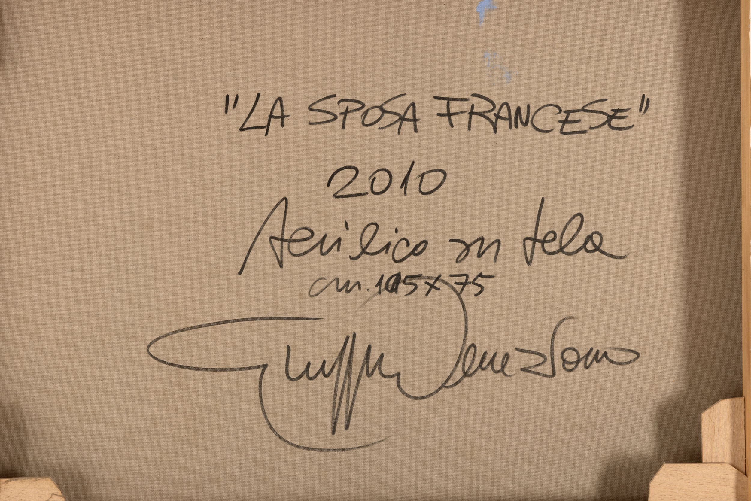 Giuseppe Veneziano - La sposa francese, acrilico su tela