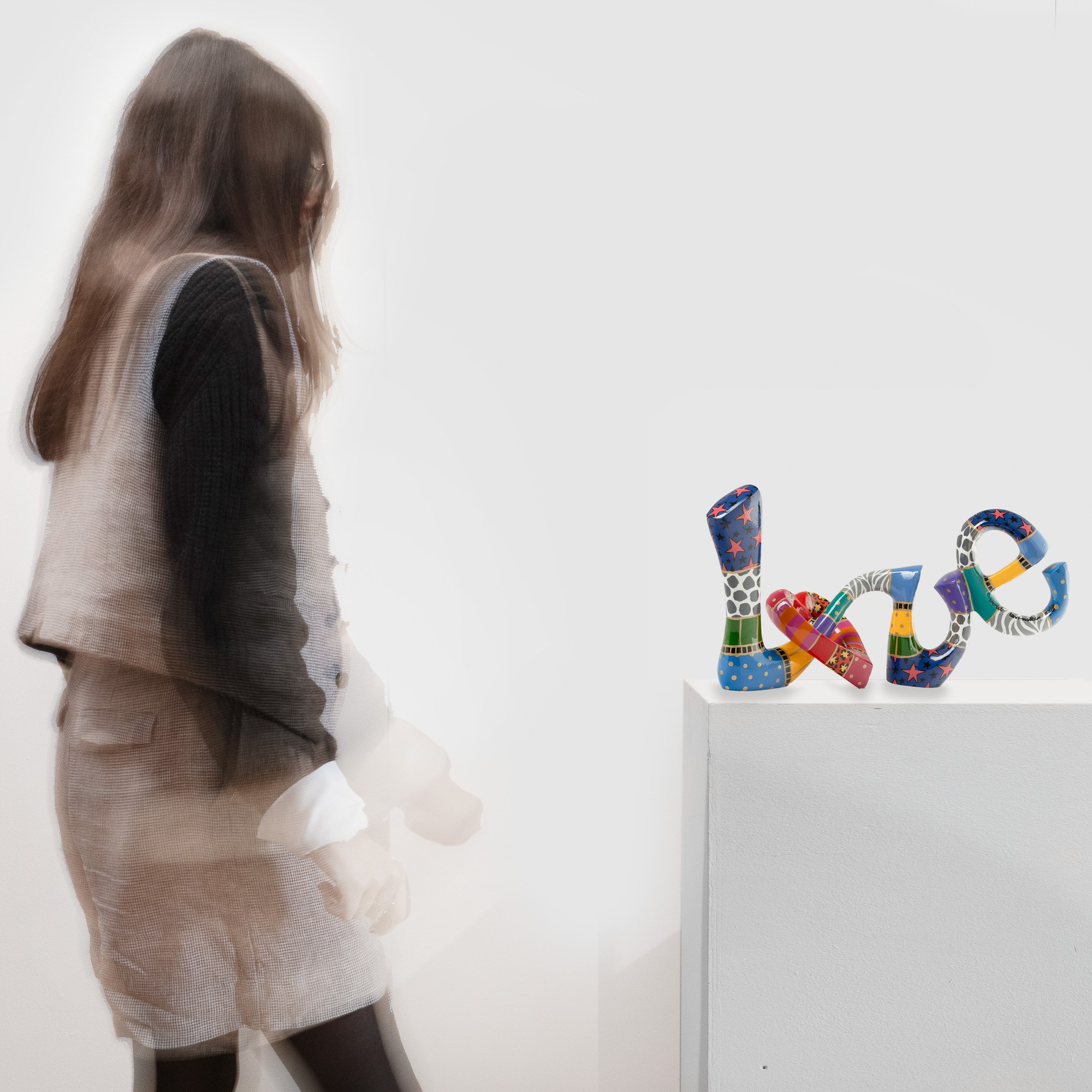 Dorit Levi-nstein - Love 55 - Scultura in alluminio dipinta a mano