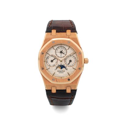 Royal Oak Calendario Perpetuo Ref 26252or in Oro Rosa, con Scatola e Garanzia, Circa 2011