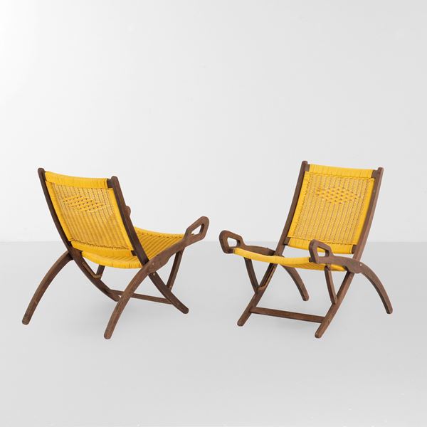 Gio Ponti - Due poltrone pieghevoli mod. Ninfea