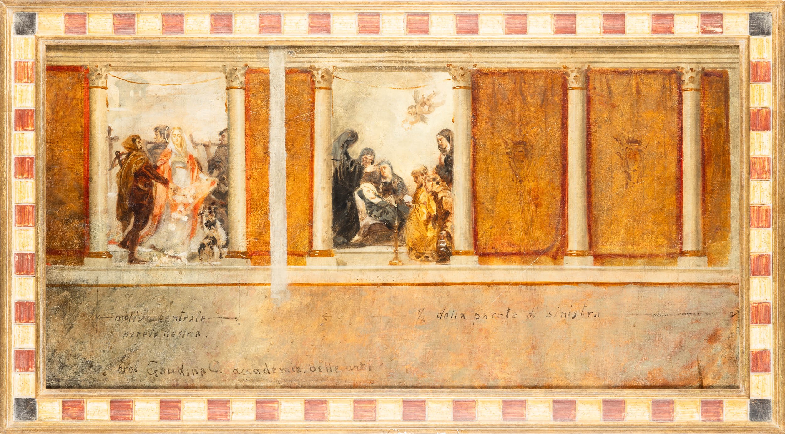 Prof. Gaudina C., Bozzetto per decoro parietale con scene religiose
