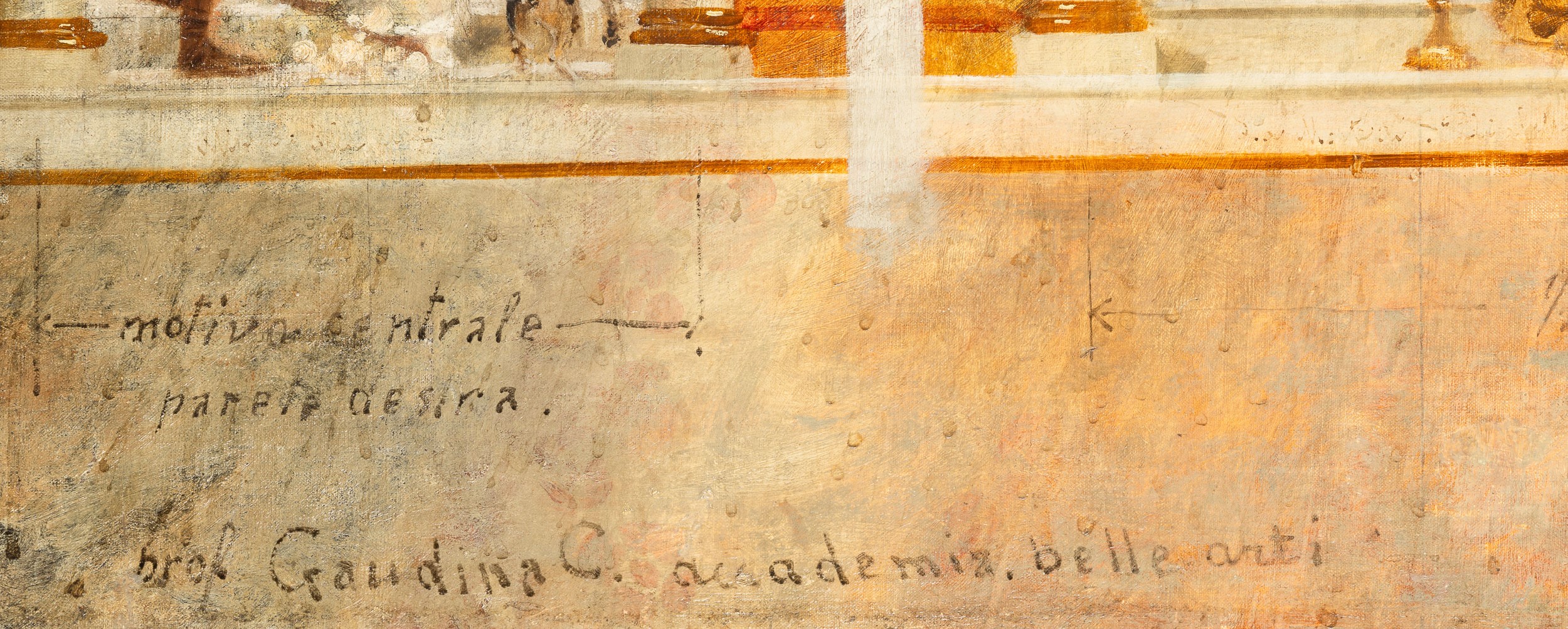 Prof. Gaudina C., Bozzetto per decoro parietale con scene religiose