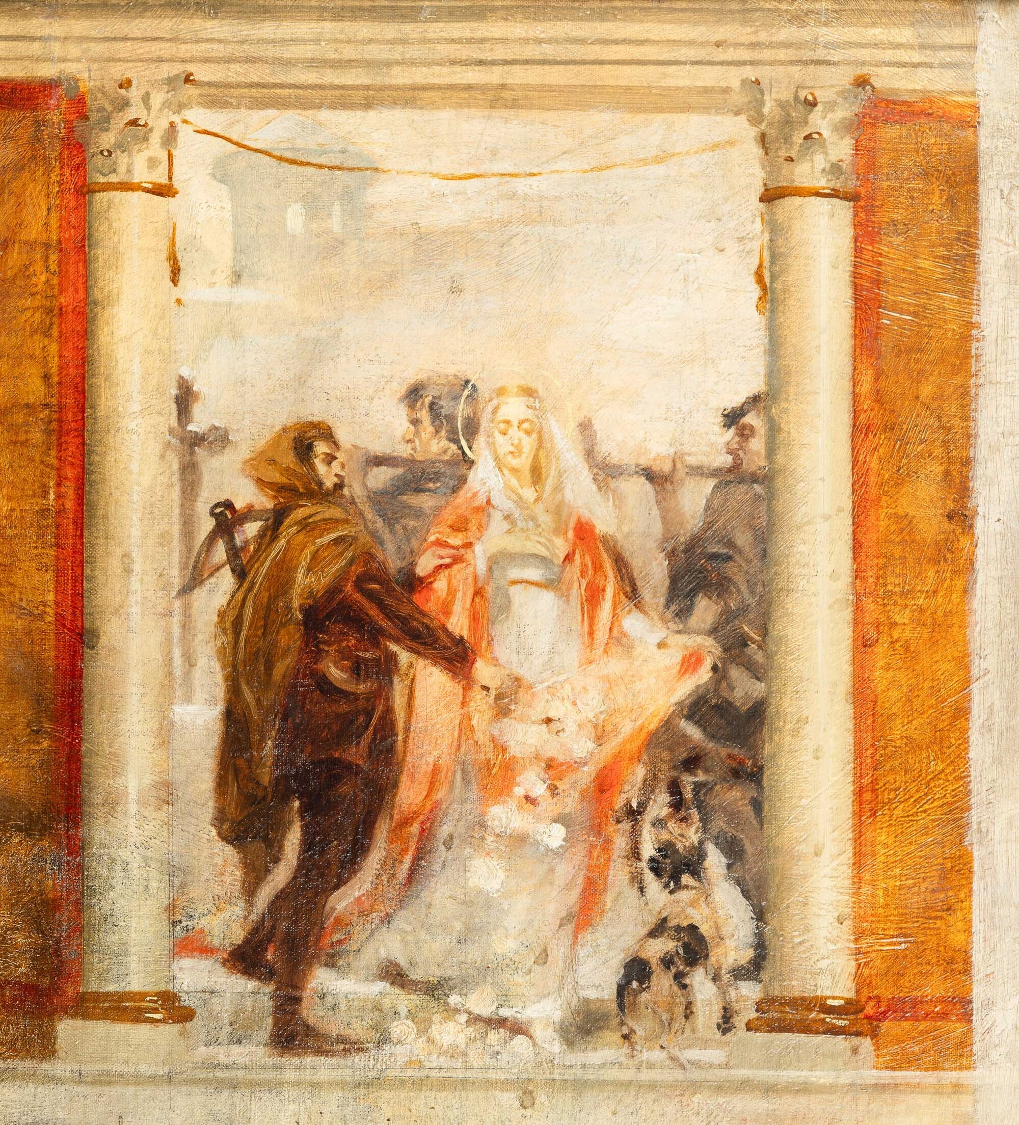 Prof. Gaudina C., Bozzetto per decoro parietale con scene religiose