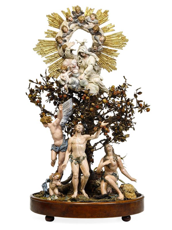 Arte neoclassica, Liguria, XVIII-XIX secolo Gruppo raffigurante 'La promessa del Redentore'