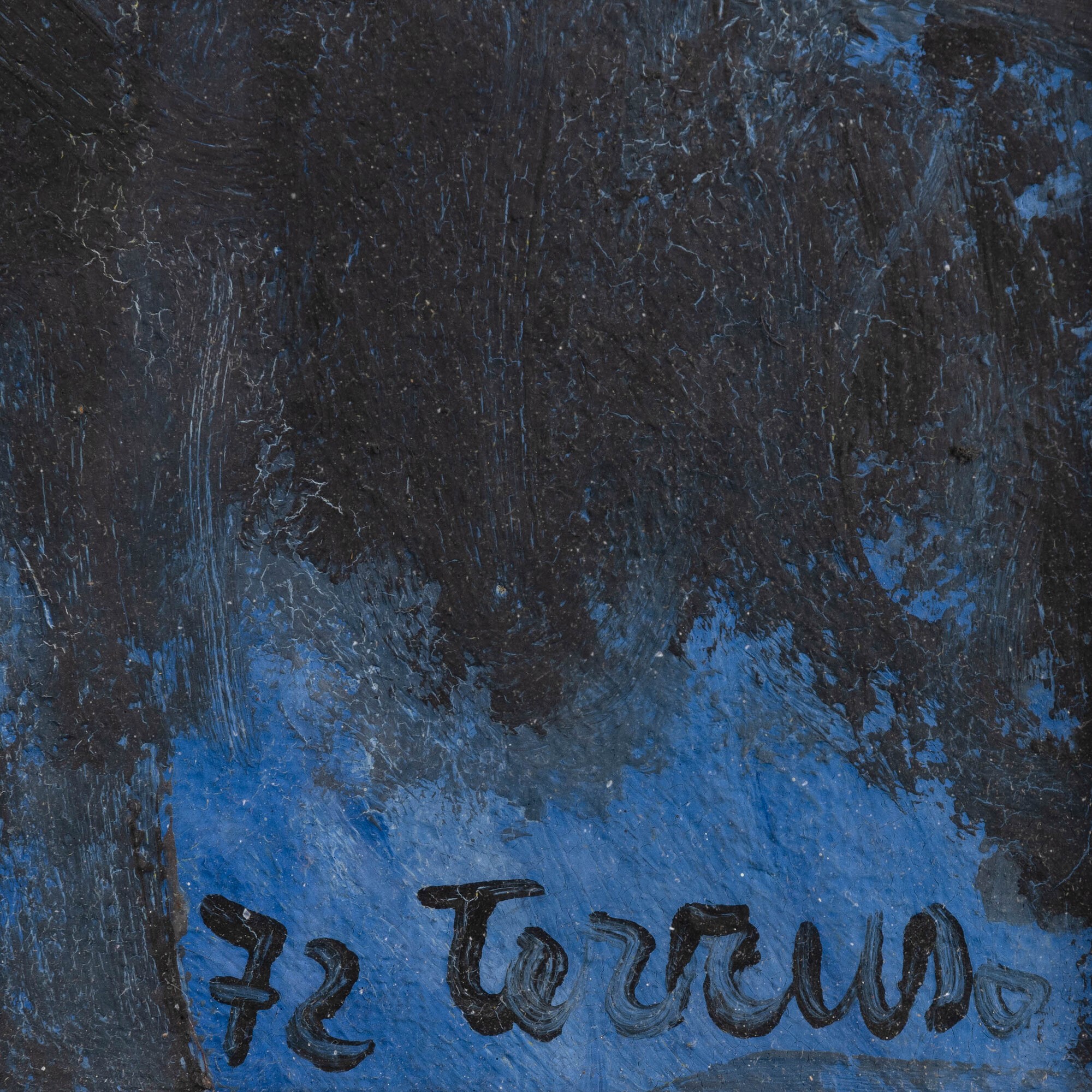 Saverio Terruso - Ricamatrice, olio su masonite (1972)