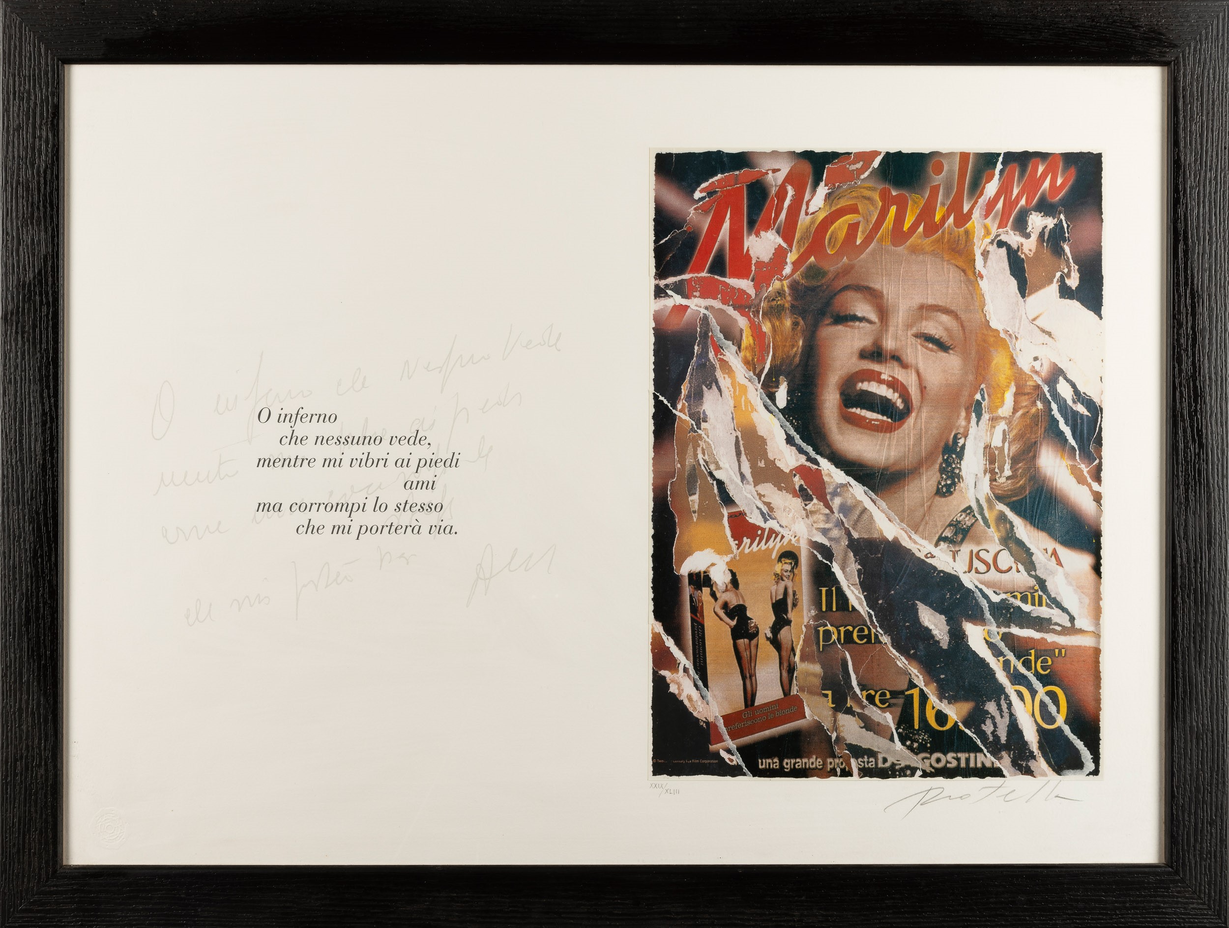 Mimmo Rotella - Senza Titolo