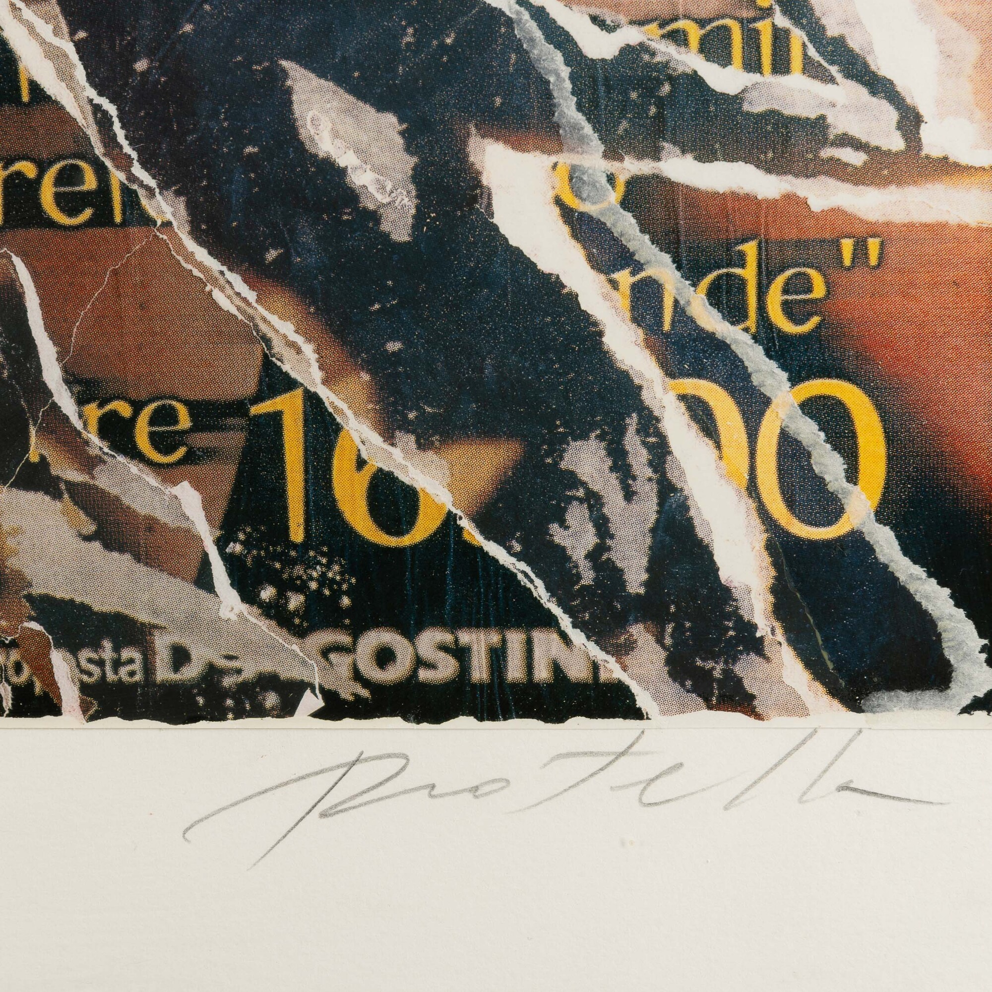 Mimmo Rotella - Senza Titolo