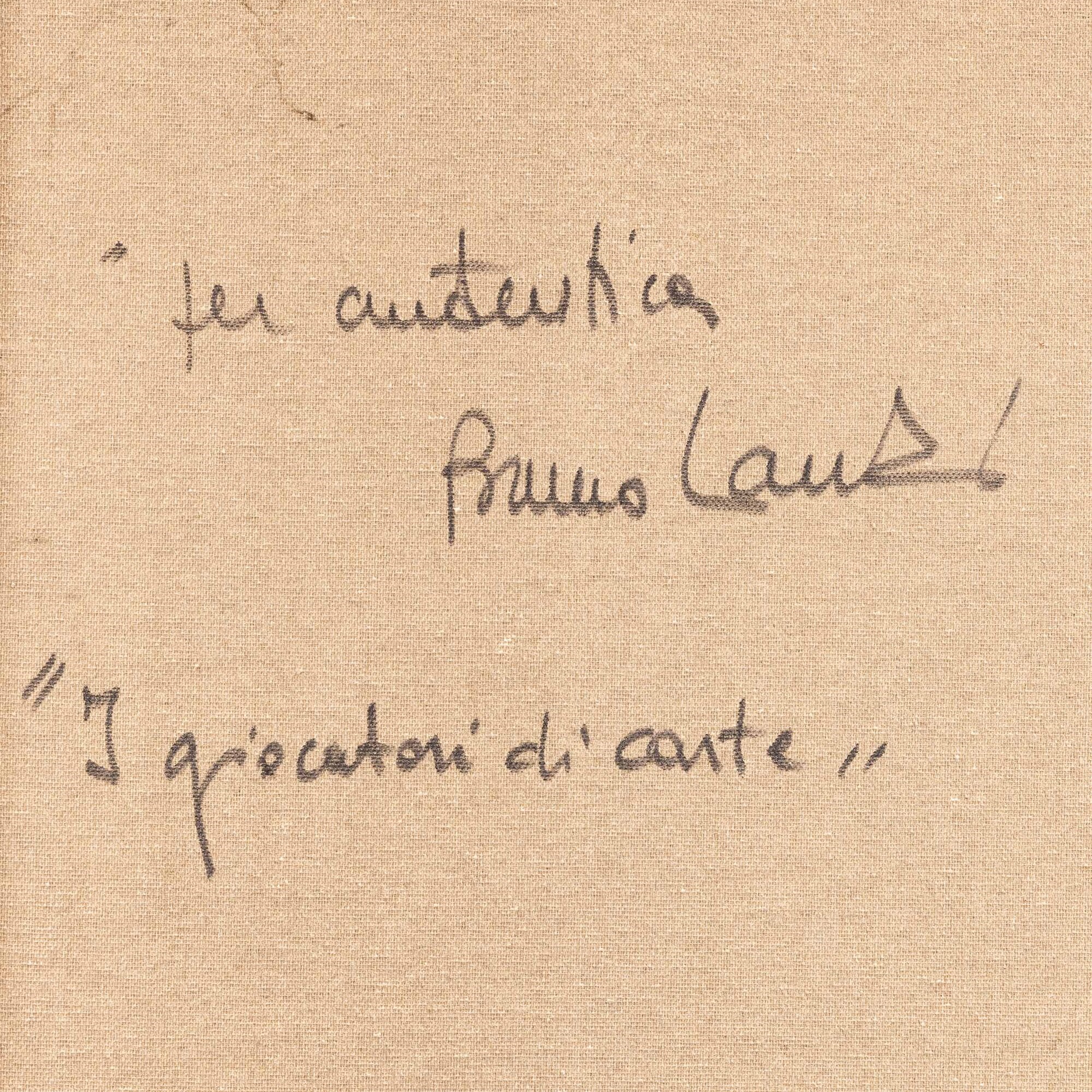 Bruno Landi - I giocatori di carte, olio su tela