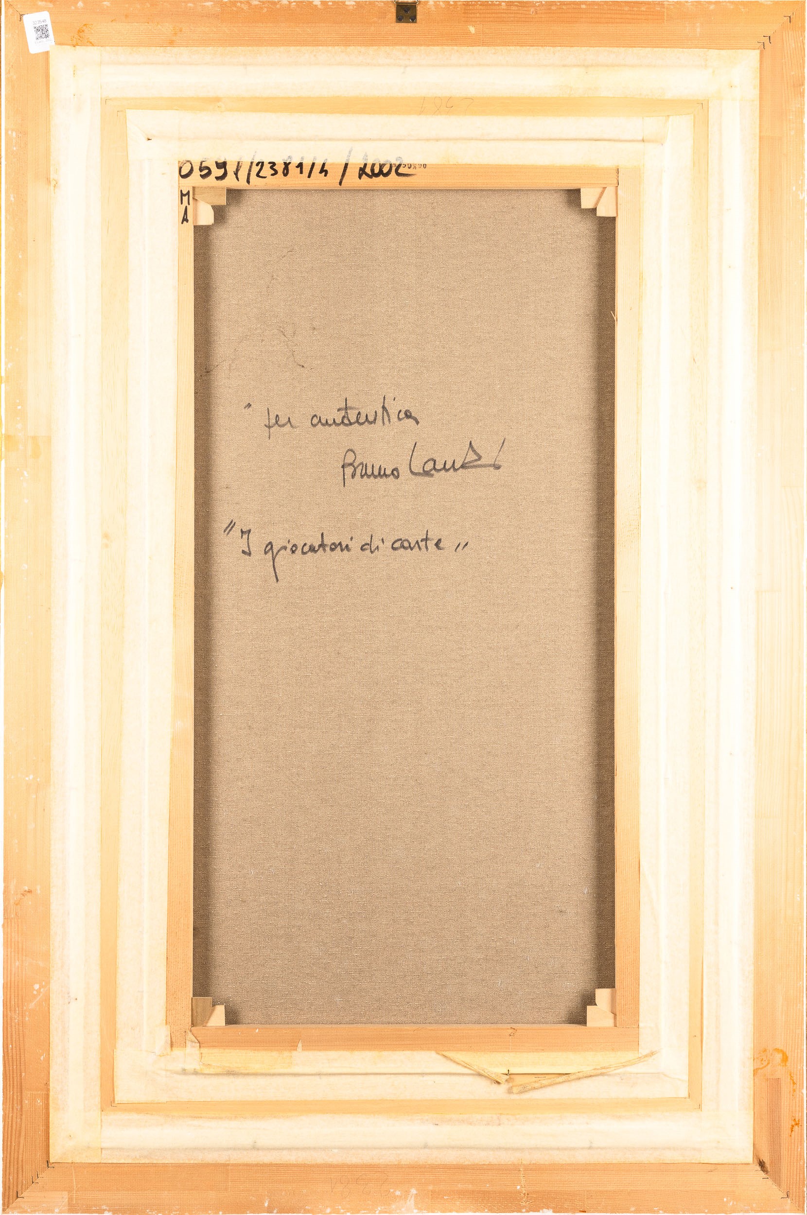 Bruno Landi - I giocatori di carte, olio su tela