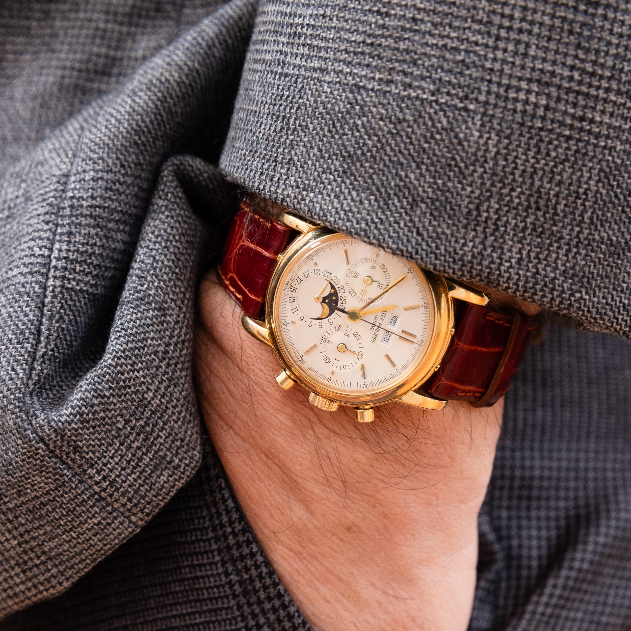 Patek Philippe - Cronografo Calendario Perpetuo Ref 3971/e J in Oro Giallo, Circa 1987