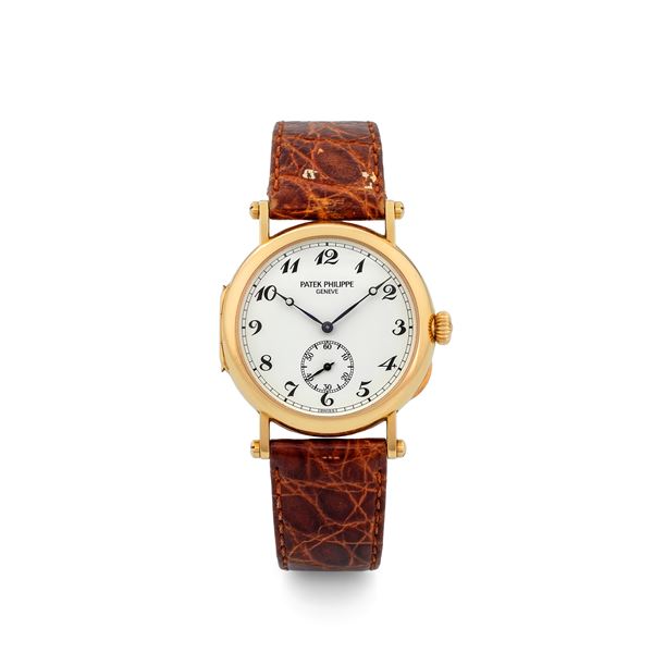 Calatrava Officier ref 3960 J in oro giallo 18k, con scatola e garanzia, circa 1989