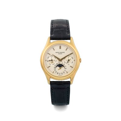 Calendario Perpetuo Ref 3940j in Oro Giallo "seconda Serie", Scatola e Garanzia, Circa 1988