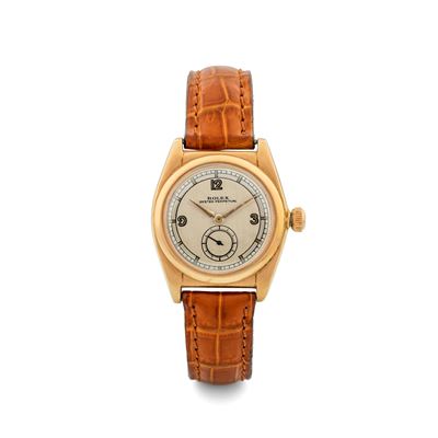Ovetto Ref 3458 in Oro Rosa 18k Movimento Automatico, Circa 1940