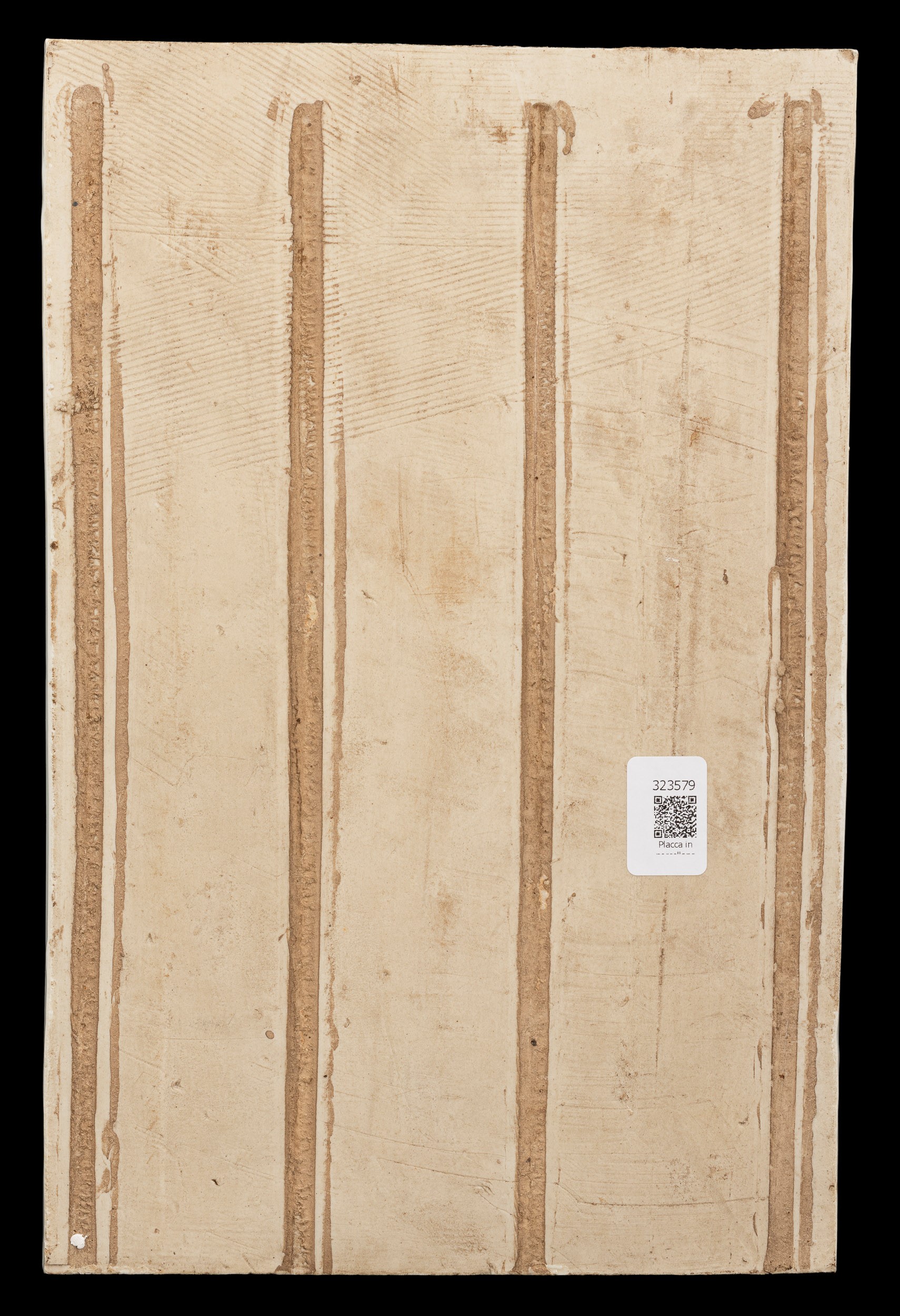 Placca in Porcellana Raffigurante Fanciulla, Marcata, Cina, XX Secolo