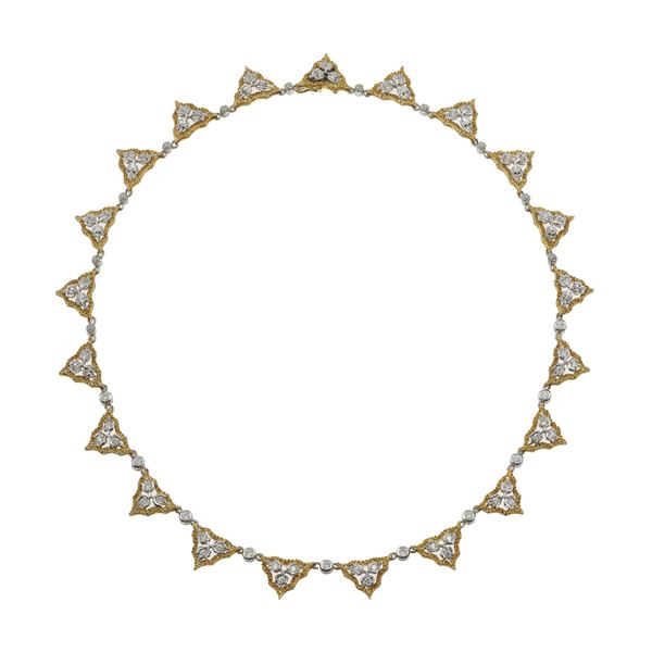 Diamond and gold necklace
