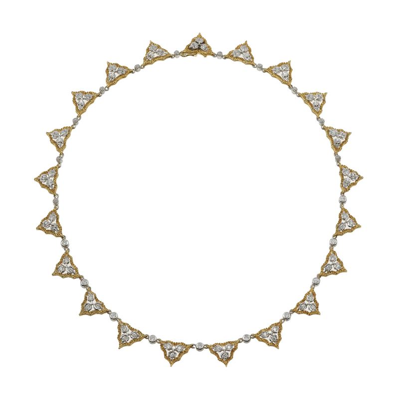 Diamond and gold necklace  - Auction Fine Jewellery - Cambi Casa d'Aste