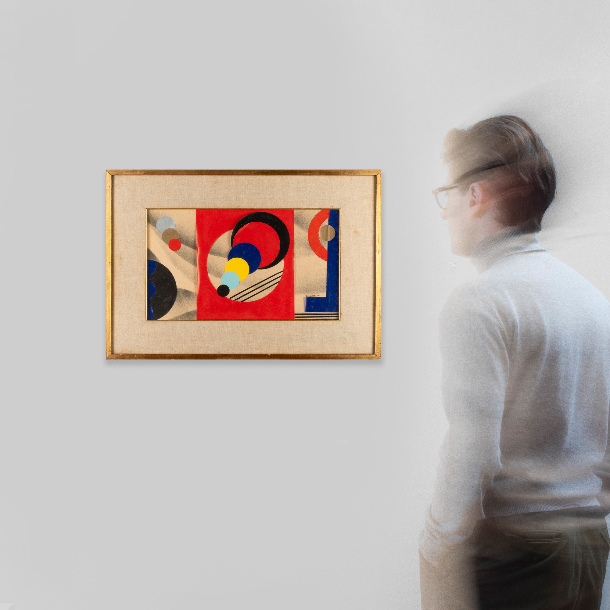 Nicolaj Diulgheroff - Composizione, collage su cartone