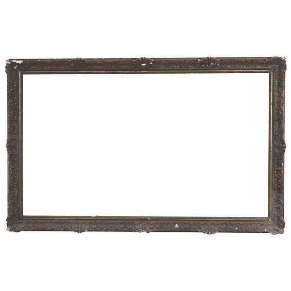 Grande cornice in legno laccato, XIX secolo