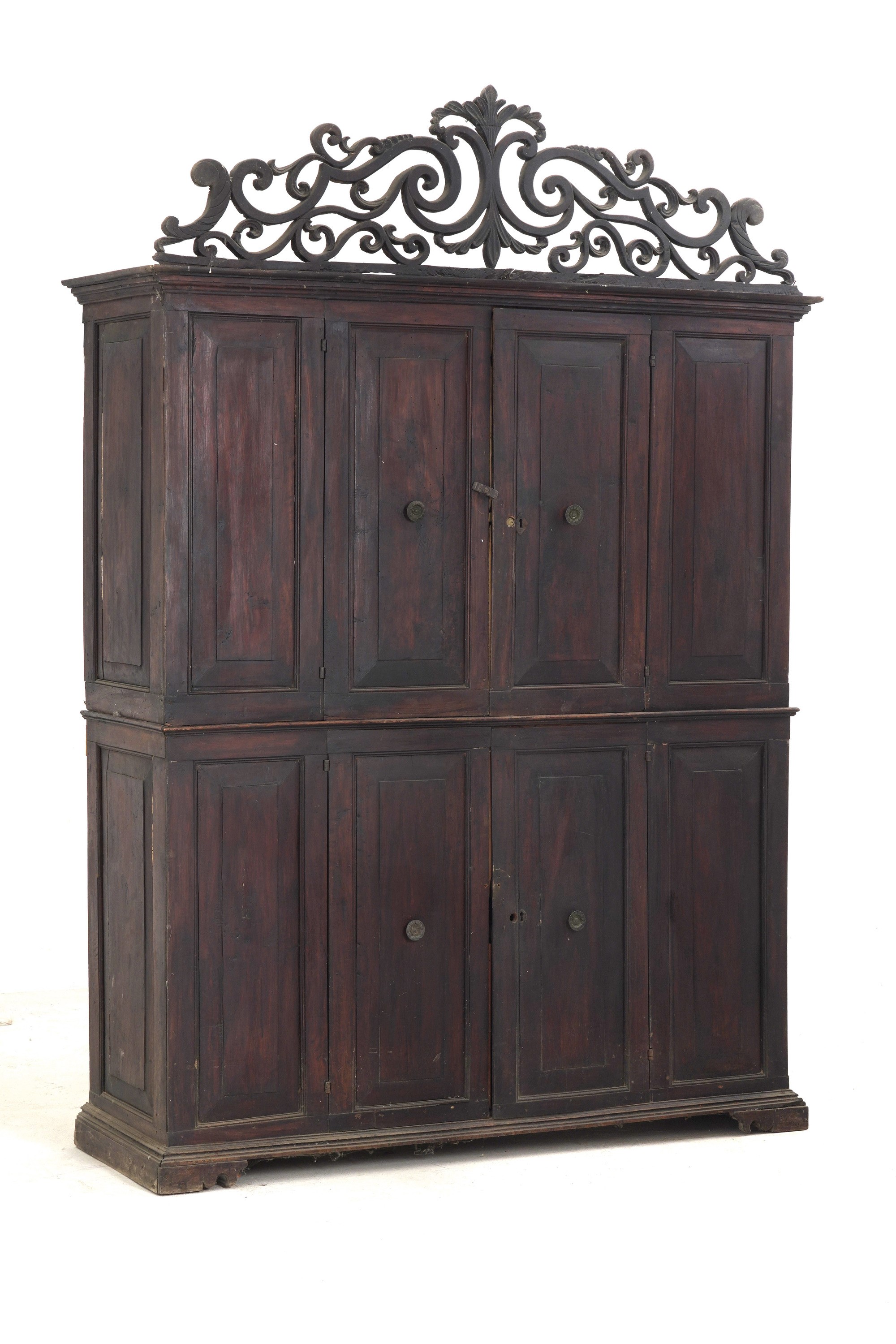 Credenza in Legno a Due Corpi. XVII Secolo