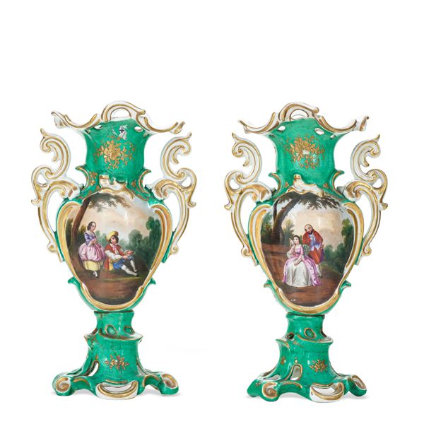 Coppia di vasi, XIX secolo 
