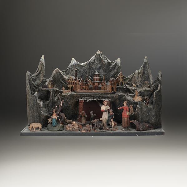 Scoglio con scena del presepe. Italia (Bologna?) XIX secolo