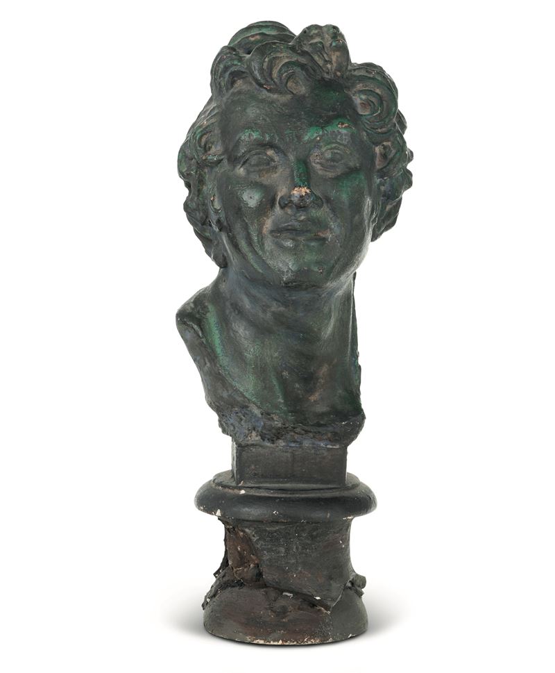 Scuola del XX secolo Volto maschile  - Auction 19th-20th Century Sculpture - Cambi Casa d'Aste